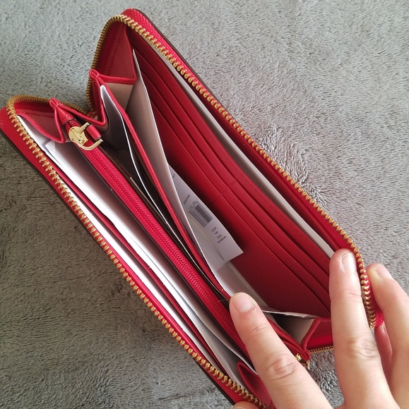 NWT Kate Spade Large Continental Zip Wallet Red - Picture 5 of 7